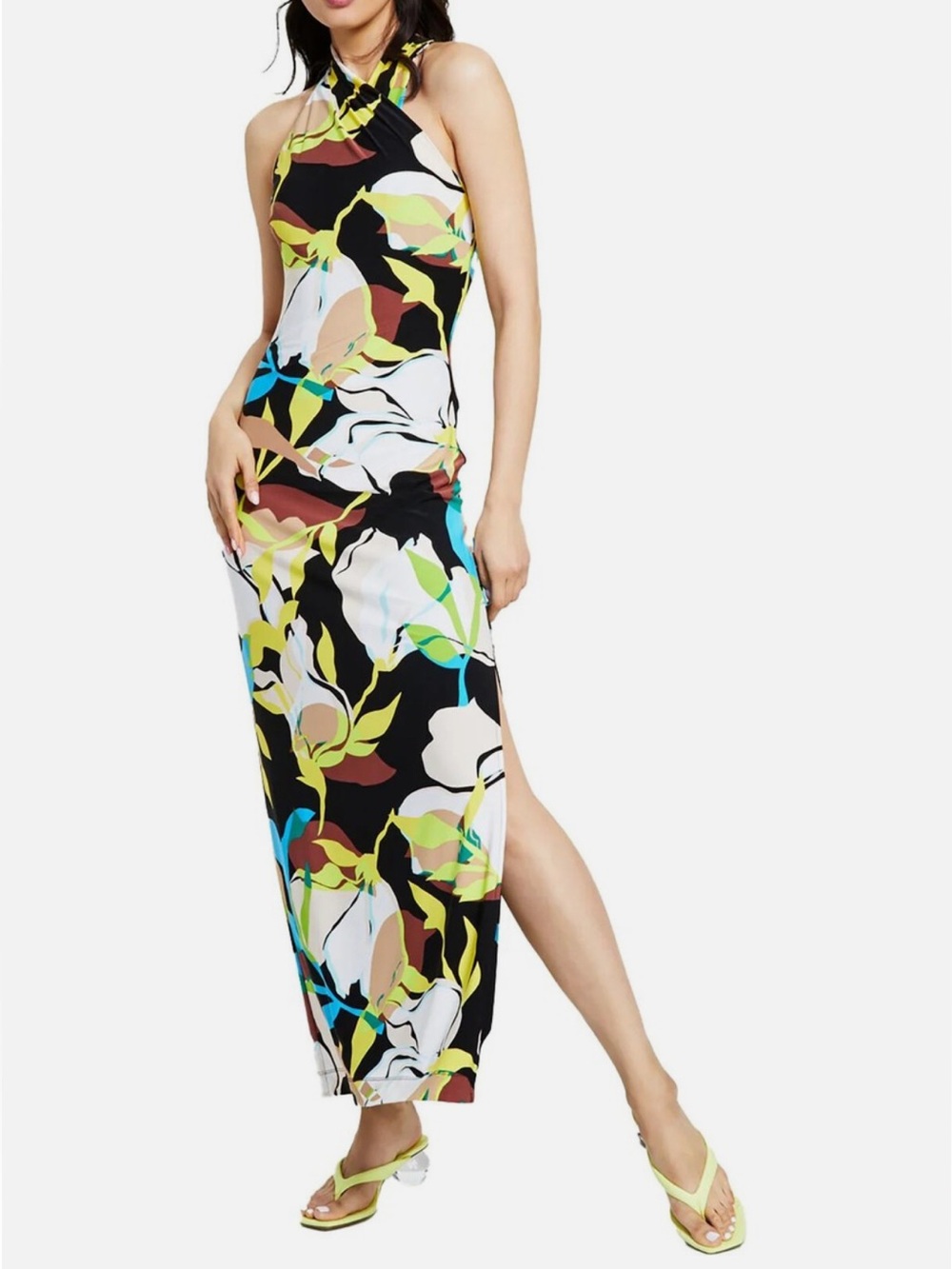 Rachel Roy Navy Floral Halter Dress XL - Picture 11 of 11